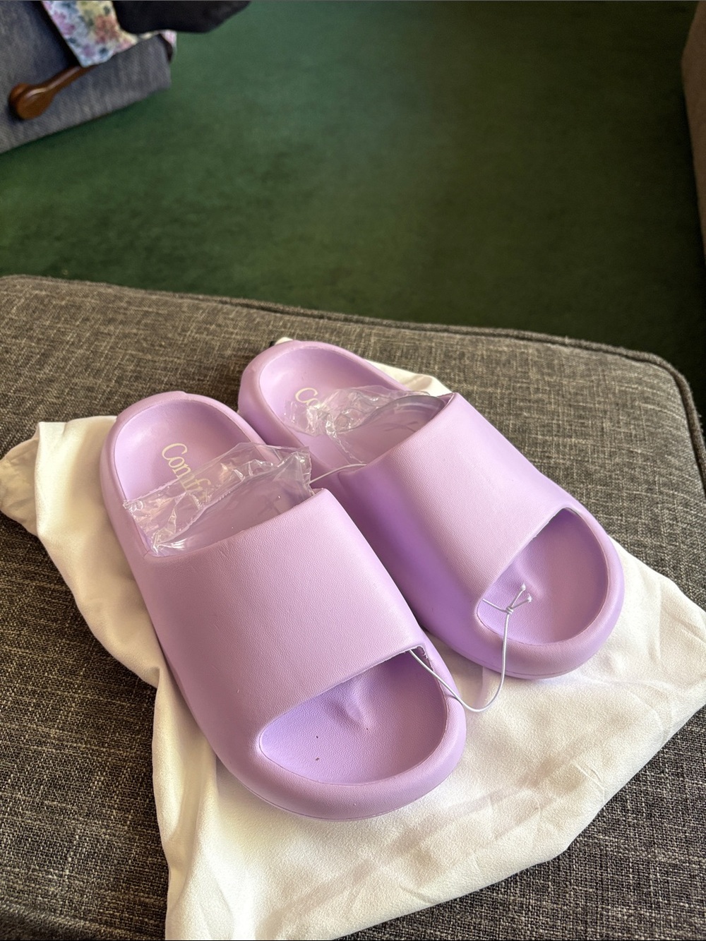 Comfort Foam Lilac Slide Sandals - Women's Lightweight Slip-On